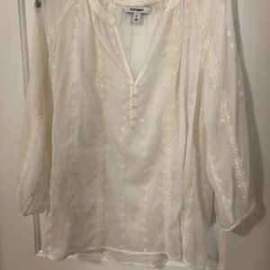 Embellished cream top